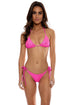 Luli Fama Bella Seamless Wavy Ruched Back Brazilian Tie Side Bottom